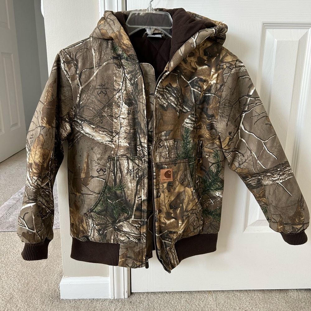 Carhartt Kids Brown Camo Puffer Jacket